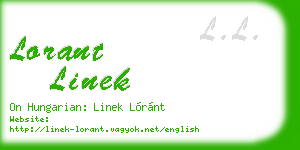 lorant linek business card
