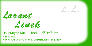lorant linek business card